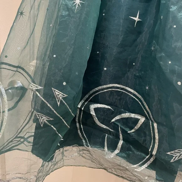 Disney Store Dress Merida Brave Pixar Tulle Ruffled Hem Dress Up Costume 7/8 Kid - Picture 4 of 9